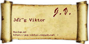 Jég Viktor névjegykártya